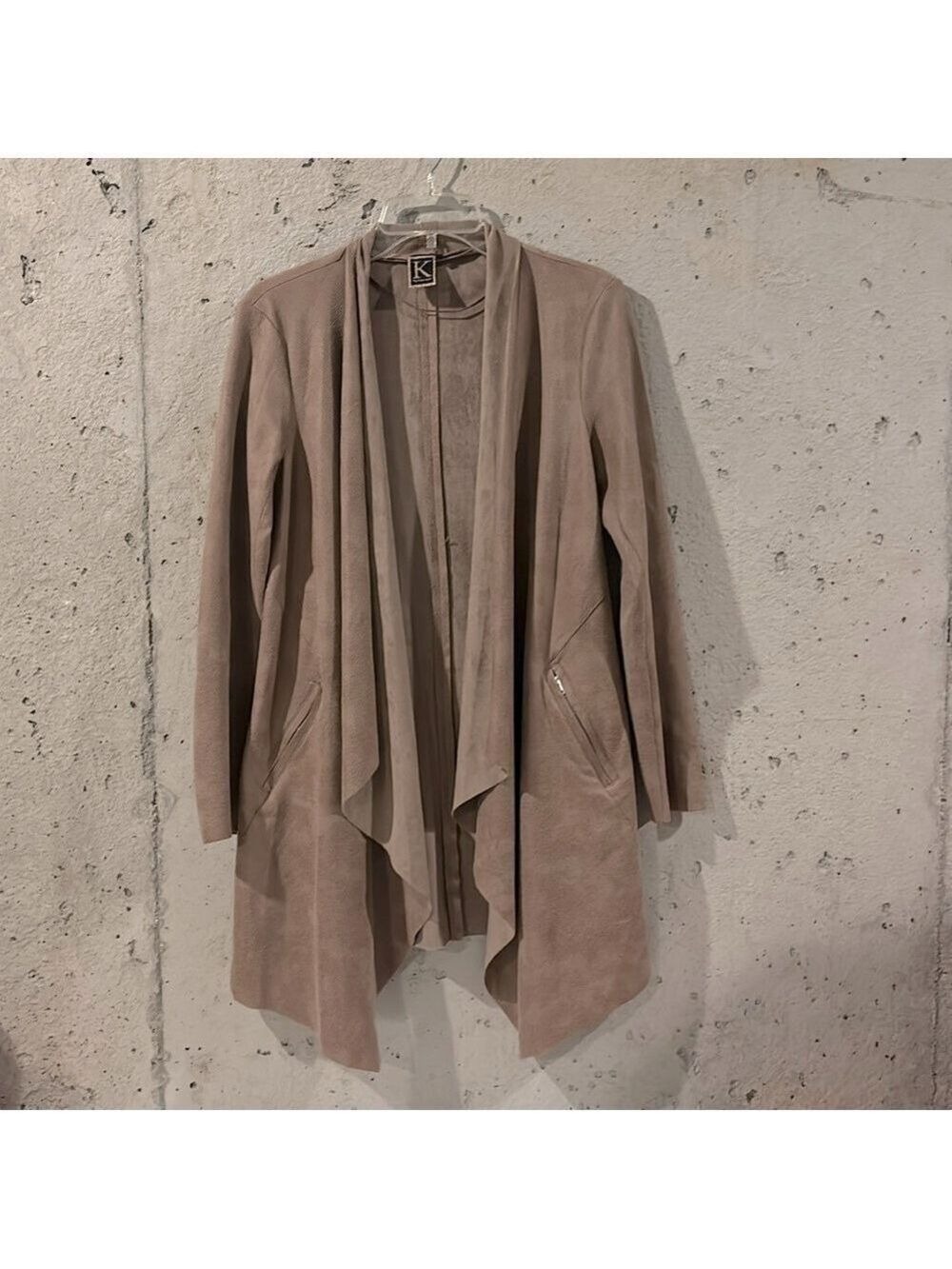 K By Kinnucan’s Tan Faux Suede Coat Tiered Jacket - Size -S